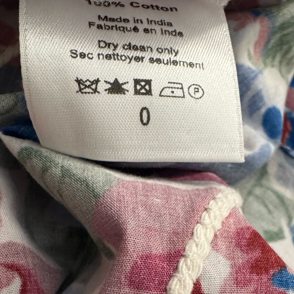 BATSHEVA LANE EMBROIDERED FLORAL PRINT COTTON POPLIN MAXI DRESS SIZE 0 - Picture 14 of 15